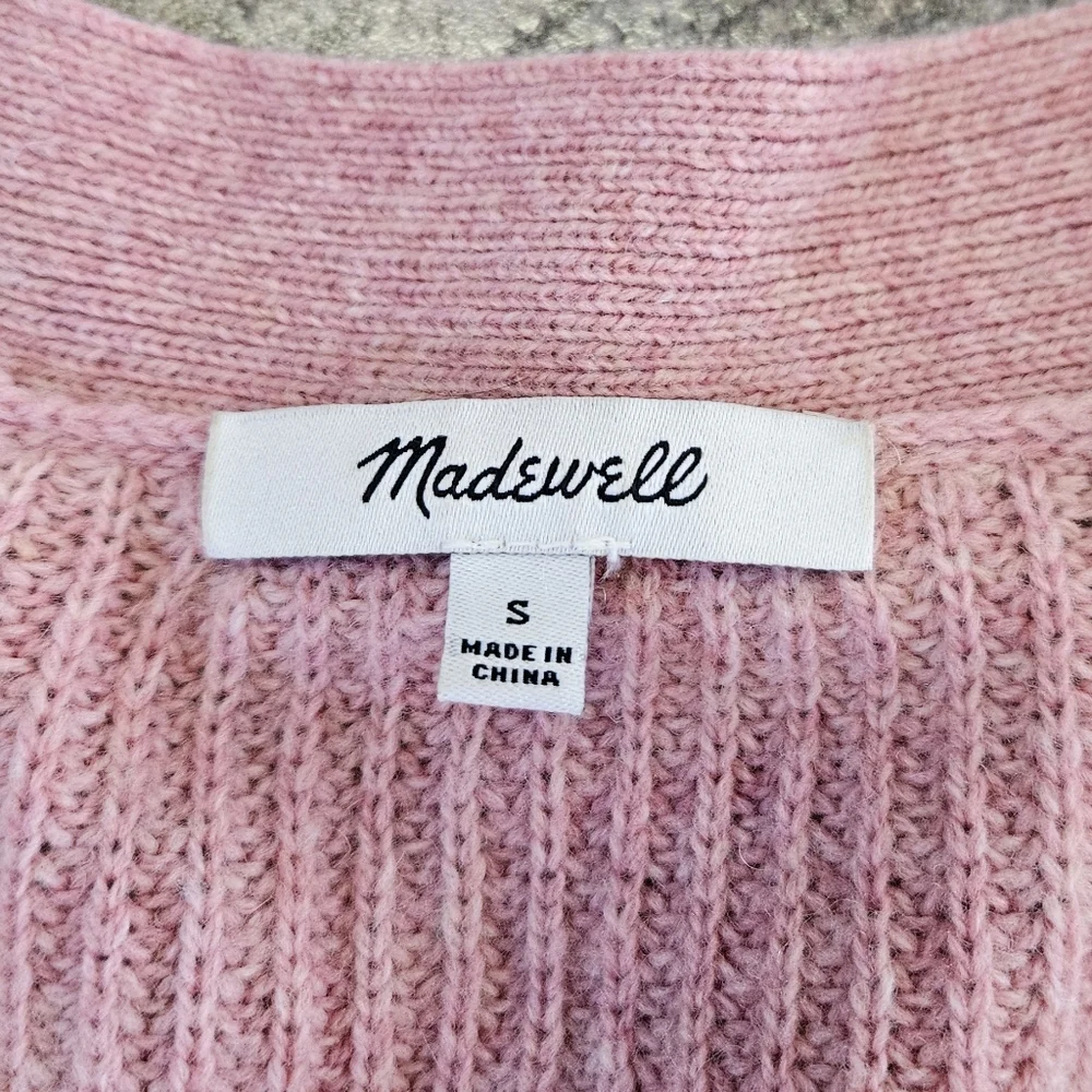 Madewell Lyle Henley V Neck Button Down Sweater Size Small